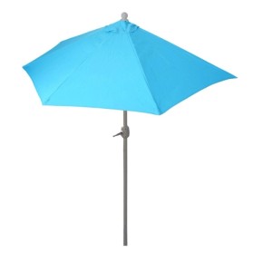 Halbrund Sonnenschirm Lorca, 270 cm, türkis, ohne Ständer. Ideal für Balkon oder Terrasse.