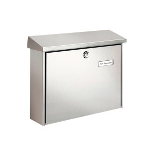 Burg Wächter Briefkasten Amrum 3867 aus Edelstahl mit Regendach.