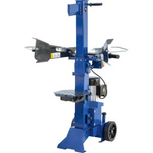 Blauer LUX Holzspalter HSP-6/2700 A mit 6 t Spaltkraft für Holz bis 107 cm Länge.