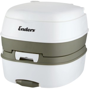 Enders Campingtoilette Mobil WC Deluxe, tragbare Toilette mit Rollen und Füllstandsanzeige.