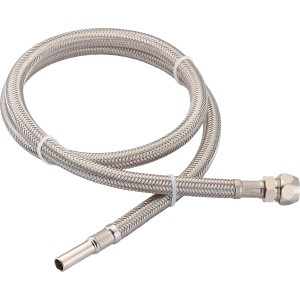 LUX Flex-Verlängerungsschlauch, 10 mm x 1000 mm, aus Edelstahl für Wasseranschlüsse.