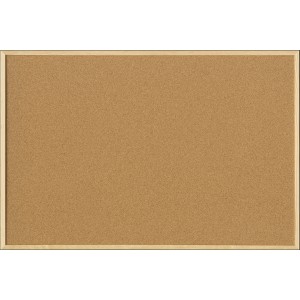 Memo-Art Pinnwand III, 90x60 cm, Kork mit Holzrahmen für Notizen und Fotos.