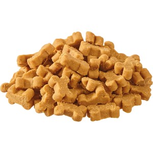 Primox Trainingssnack mit Geflügel, getrocknete Hunde-Snacks in Knochenform, hellbraun.