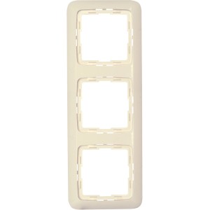 Kopp Abdeckrahmen Rivo 3-fach, creme, für Schalter und Steckdosen