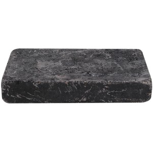Anthrazitfarbene Mauer Abdeckplatte Antik gerumpelt, 36x22x6 cm, für Mauersysteme.