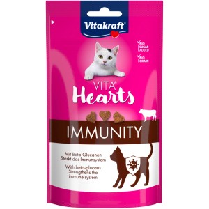 Vitakraft Vita Hearts Immunity Rind, 40g: Katzensnack mit Rind für das Immunsystem.