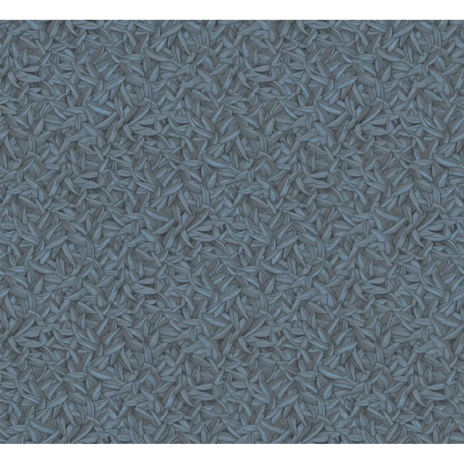 Glööckler Vliestapete in Blau-Lila mit Feder-Muster für dekorative Wandgestaltung.