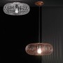 Trio Deckenleuchte Johann, antik Kupfer, mit dekorativem Lichtspiel, Deckenlampe und Hängeleuchte.