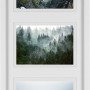Weißer MDF-Bilderrahmen für 3 Fotos, 23x50 cm, ideal zur Wanddekoration.