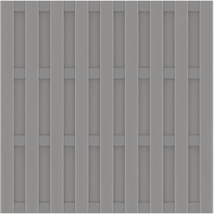 Sichtschutzelement Jumbo WPC Grau Alu-Riegel 179 cm x 179 cm