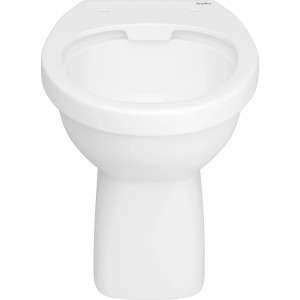 Weißes, spülrandloses baliv Stand WC Glasgow Tiefspüler aus Keramik.