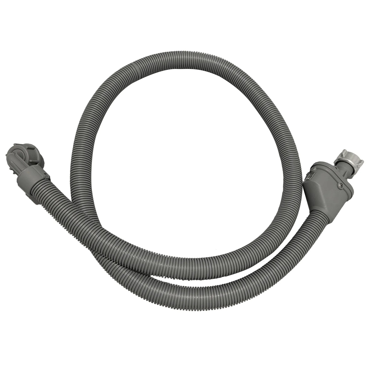Grauer Kirchhoff Sicherheits-Zulaufschlauch, 2,5 m, für Waschmaschine und Spülmaschine.