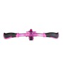 Pinker Six Degrees Aluminium Scooter Lenker mit schwarzen ergonomischen Griffen, höhenverstellbar.