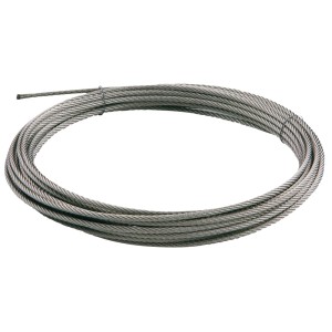Drahtseil V4A, 4 mm x 10 m, aus Edelstahl, für Treppen & Geländer.