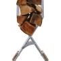 wolfcraft Sägebock SB 60 klappbar mit Holzscheiten, ideal zum Sägen von Brennholz.