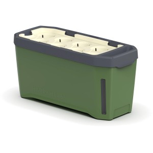 Dunkelgrünes Gusta Garden Anzuchtsgefäß Harry Herbs 5L mit Wasserstandsanzeige.