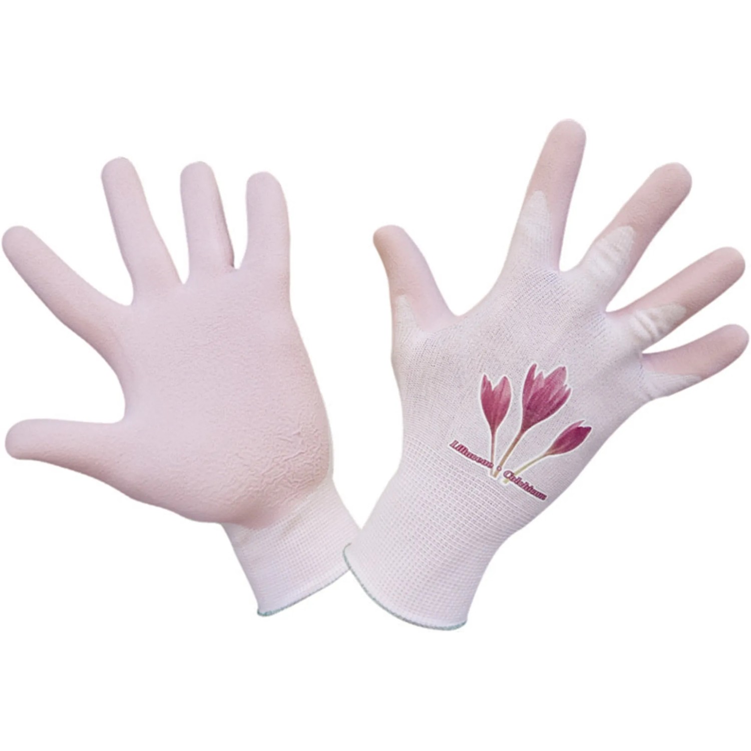 Happy Trend Gartenhandschuhe XL mit Blumenmotiv für Gartenarbeit.