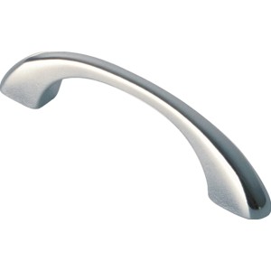 Glänzender, verchromter Möbelgriff 550 aus Metall.