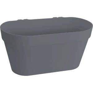 Anthrazitfarbener Elho Wandhängetopf Loft Urban Duo, 28 cm, für vertikale Gärten.