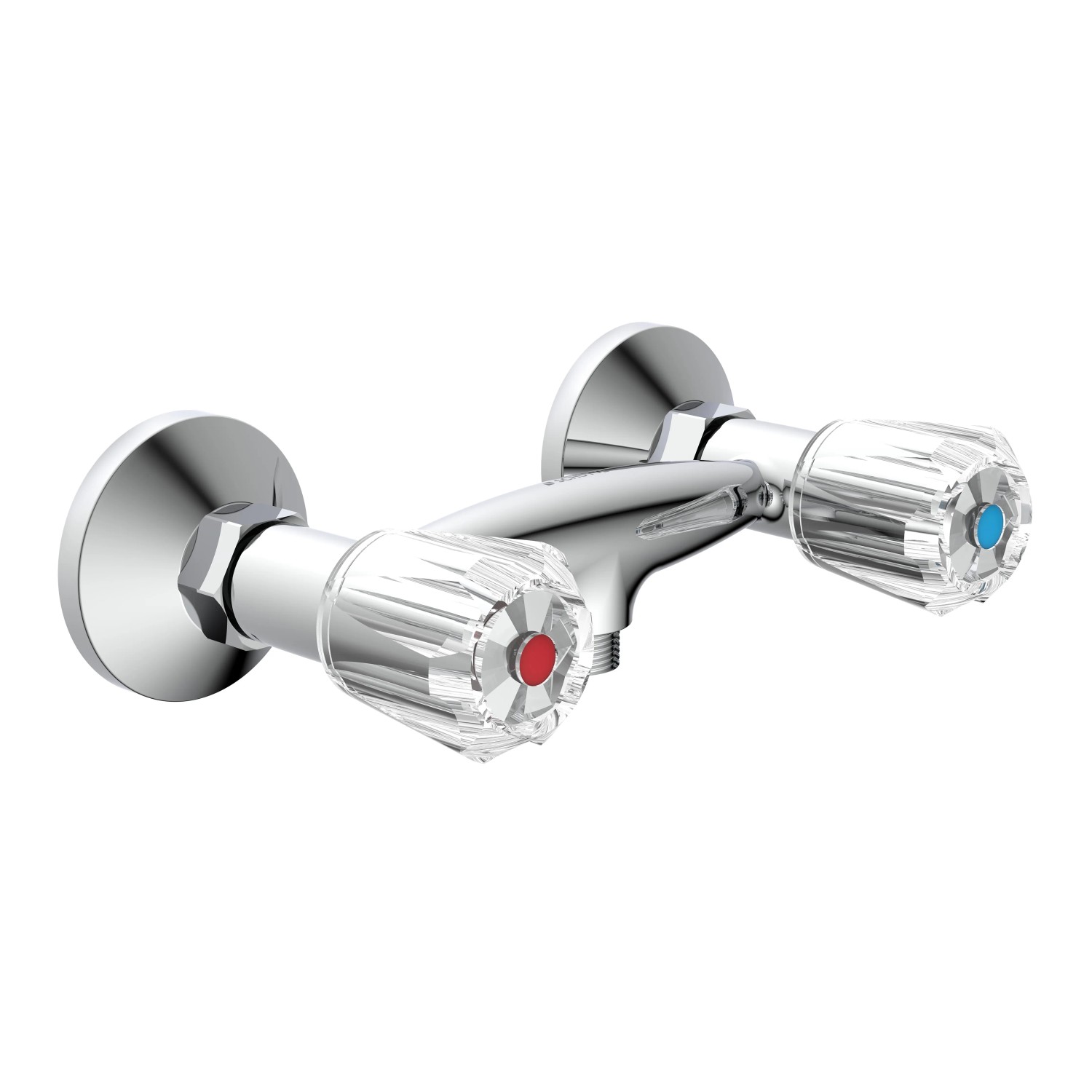 PFISTER Wannen-/Duscharmatur Mit 3 Griffen – Poliertes Chrom, Wassersparend & Inkl. Zubehör