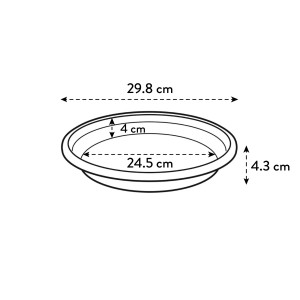 Elho Universal Untersetzer, Terrakotta, Ø 30cm, für Blumentöpfe, fängt Wasser auf.
