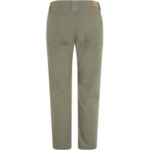 Gardena Damen-Arbeitshose in Dusty Olive, Rückansicht. Baumwollhose für Gartenarbeit.