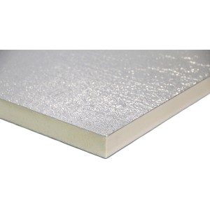 PUR/PIR Dämmplatte ALU, 25mm dick, mit Alufolie. Geschäumter Dämmstoff für beste Isolation.