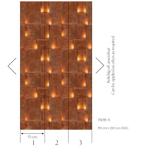 A.S. Creation Fototapete Abstrakt Grafik 1,59 m x 2,8 m Rot-Orange FSC®