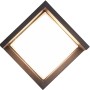 Moderne, quadratische LED-Außenwandleuchte Puno in Schwarz matt.