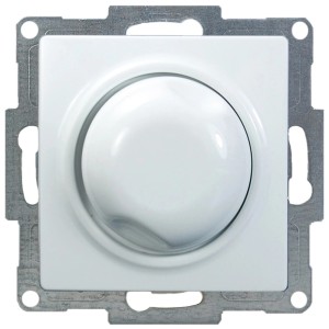 Visage2 Wechseldimmer Arktis, Dimmer in Weiß mit Drehknopf zur stufenlosen Regulierung der Lichtintensität.