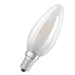 Osram LED-Leuchtmittel E14 Kerzenform, 4W, 5er Set. Warmweißes Licht für Wohnräume.