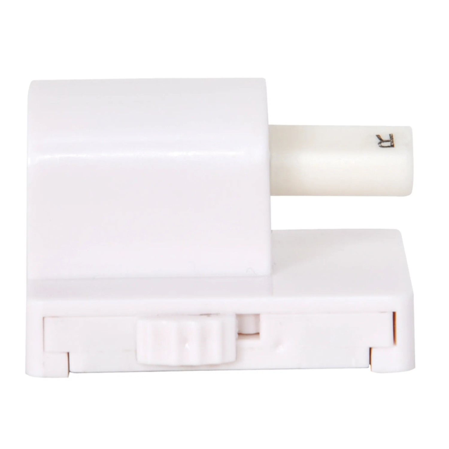 Detailaufnahme WC-Sitz World, Duroplast, Soft-Close, grau-weiß, Scharnier.