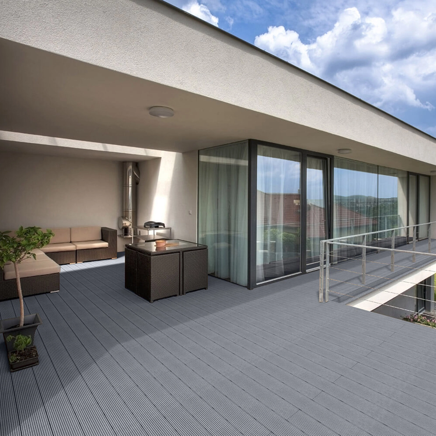 Home Deluxe WPCTerrassendielen Samana Hellgrau 2 m² kaufen bei OBI