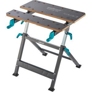 Wolfcraft Master 650 Ergo Werkbank: Höhenverstellbarer Spann- und Arbeitstisch mit Stahlrohrgestell.