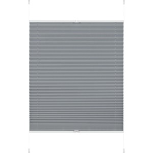 Gardinia Easy Fix Plissee Greta, verspannt, rauchblau, 50x130cm, blickdicht.