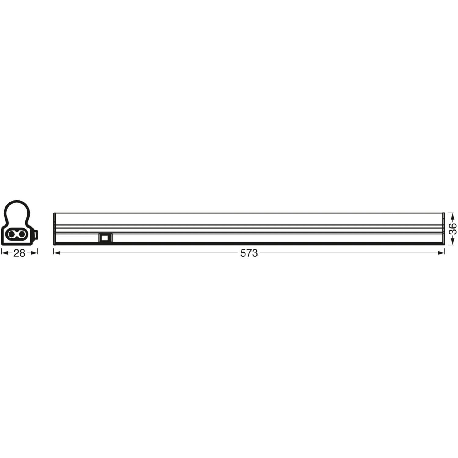 Osram LED-Lichtleiste Batten Sensor 8 W 57,3 x 2,8 x 3,6 cm Weiß_5