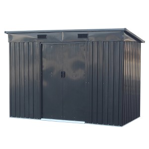 Tepro Metallgerätehaus Multi Shed Large 261 cm x 132 cm x 181 cm Anthrazit