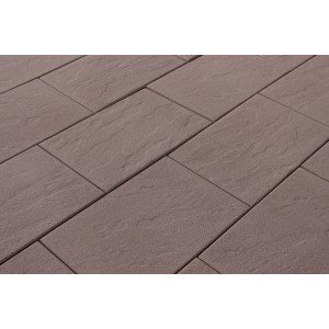 Terrassenplatten in Schieferoptik, braun, 60x40 cm. Betonplatten für Terrasse und Gartenwege.