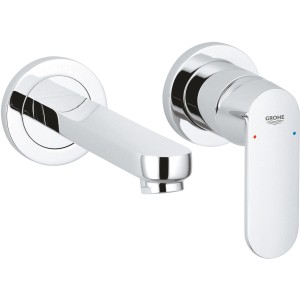Grohe Eurosmart Cosmopolitan 2-Loch-Waschbeckenarmatur in Chrom, Wandmontage.