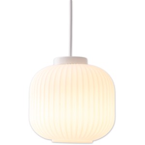 Weiße Näve Pendelleuchte Geneva, 18,5 cm, gerippter Lampenschirm.