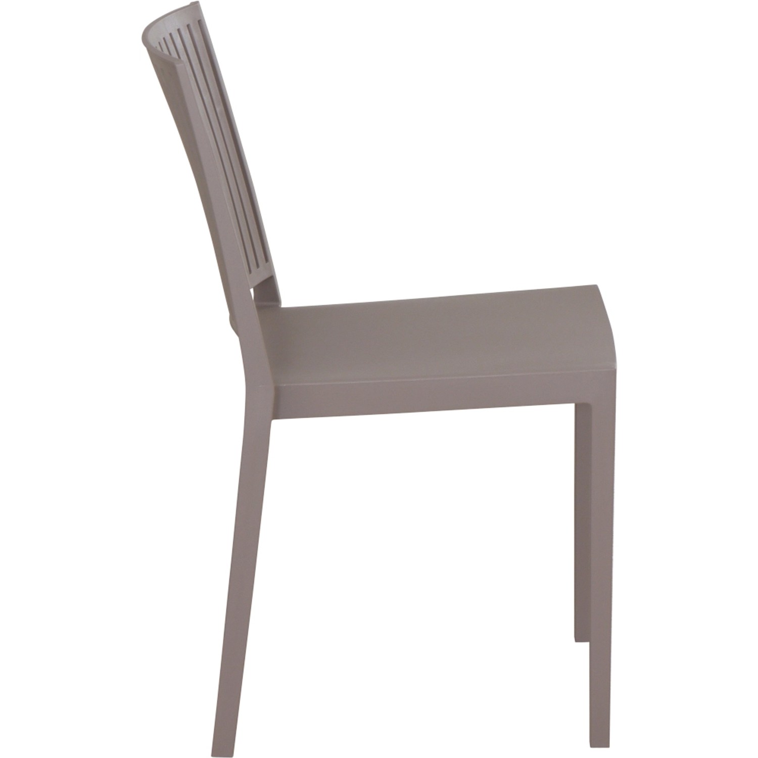 Siena Garden Stapelstuhl Lane, taupe, aus recycelbarem Material für Garten, Balkon und Terrasse.