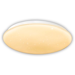 Weiße LED-Deckenleuchte Tempe mit Kristalleffekt und Bewegungsmelder.