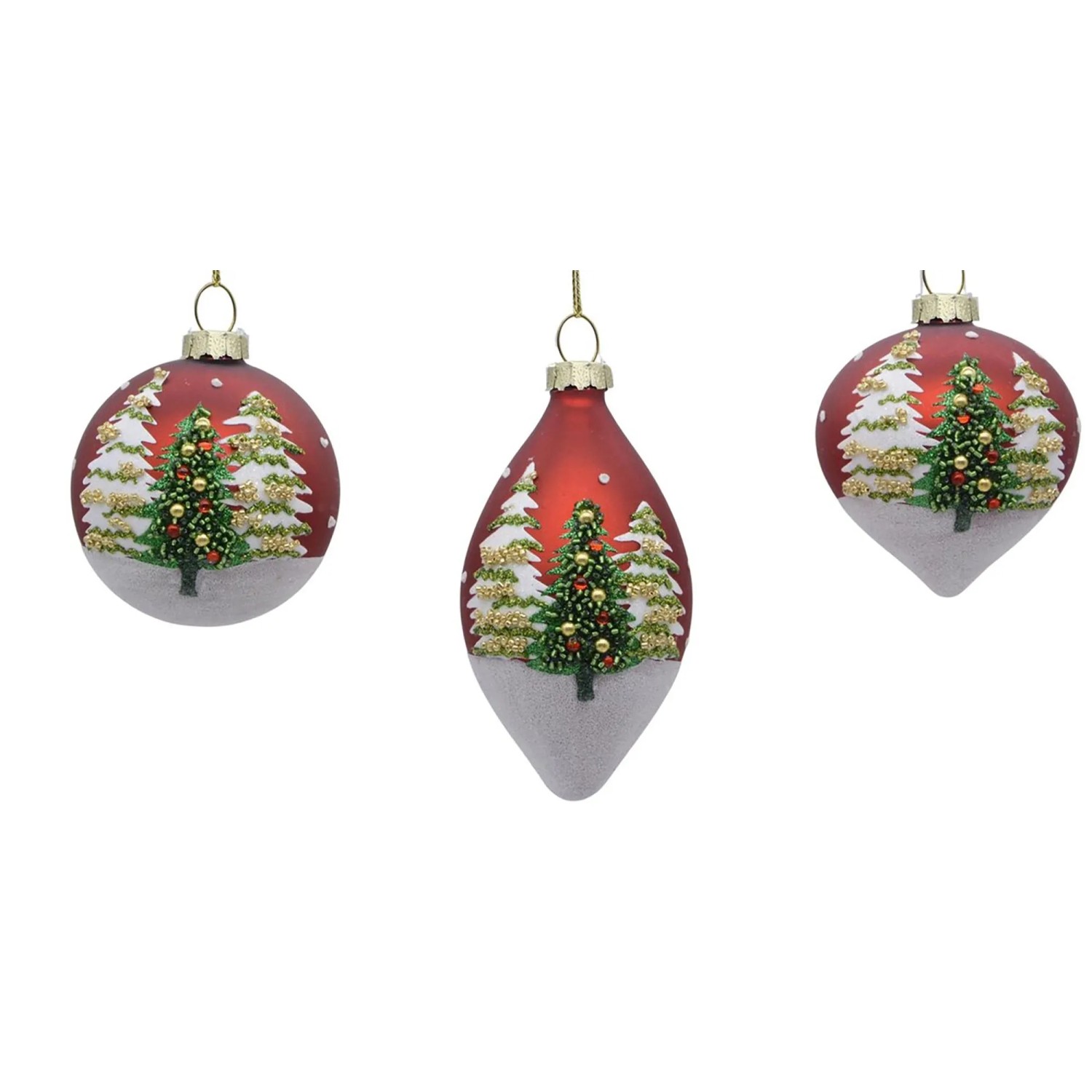 Boltze Weihnachtskugel Teano 8 cm Mehrfarbig 3-fach Sortiert kaufen bei OBI