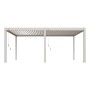 Weide Deluxe Plus Aluminium Pavillon 4x6m in Ivory Sand mit verstellbaren Lamellen. Markisen & Sonnenschutz.