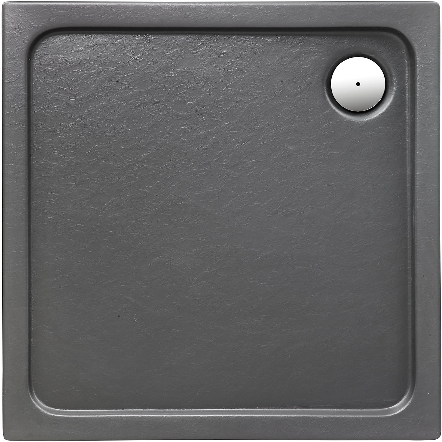 Rechteckige, anthrazitfarbene Ottofond Duschwanne Aruba, 120x90 cm, mit Ablauf.