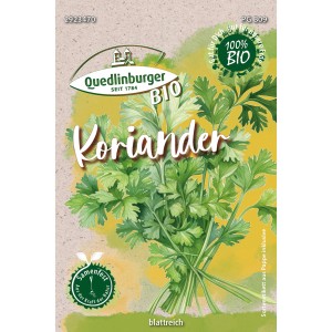 Bio-Koriander Samen von Quedlinburger, Blattkoriander für Küche und Garten.