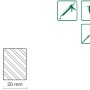 Abbildung einer FN Neuhofer Flachleiste aus Buche (roh), 20x27x2100 mm, mit Maßangaben.