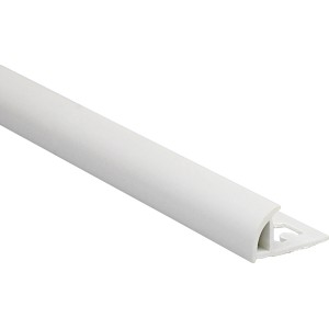 Viertelkreis-Abschlussprofil PVC matt Weiß 10 mm x 2,5 m