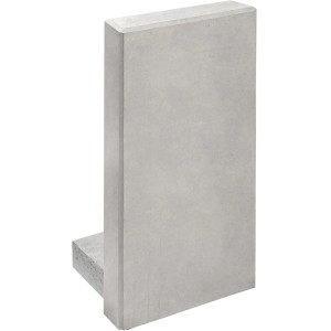 Grauer Premac L-Stein, 155x50x85 cm, aus Beton für Mauersysteme und Einfassungen.