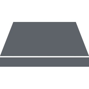 Graue Gelenkarmmarkise Star Fix, 350x250 cm, für Terrasse und Balkon.